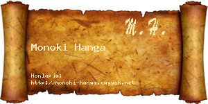 Monoki Hanga névjegykártya